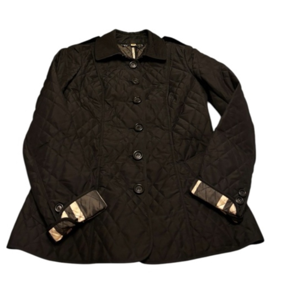 Burberry Black Quilted Trench Coat